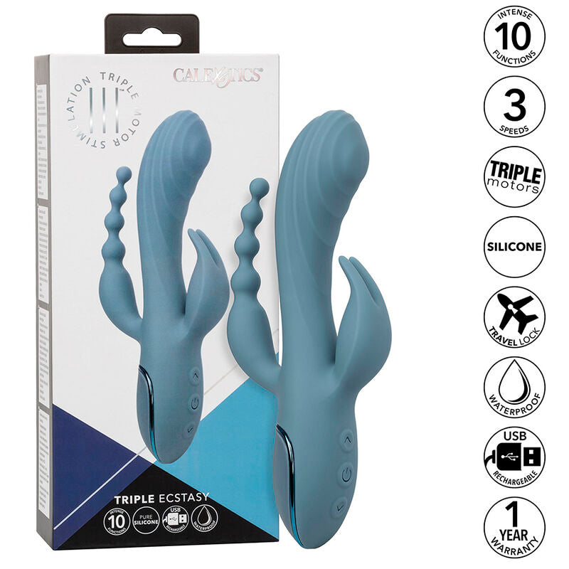 CalExotics - Triple Ecstasy Vibrator Grijs