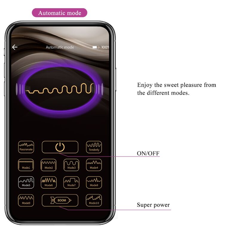 PRETTY LOVE - Nymph Vibrating Egg APP Controlled Lila