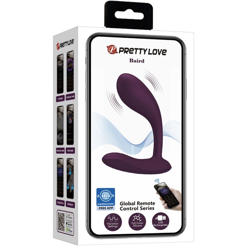 PRETTY LOVE - Baird G-Spot 12 Vibrations Rechargeable Lila APP