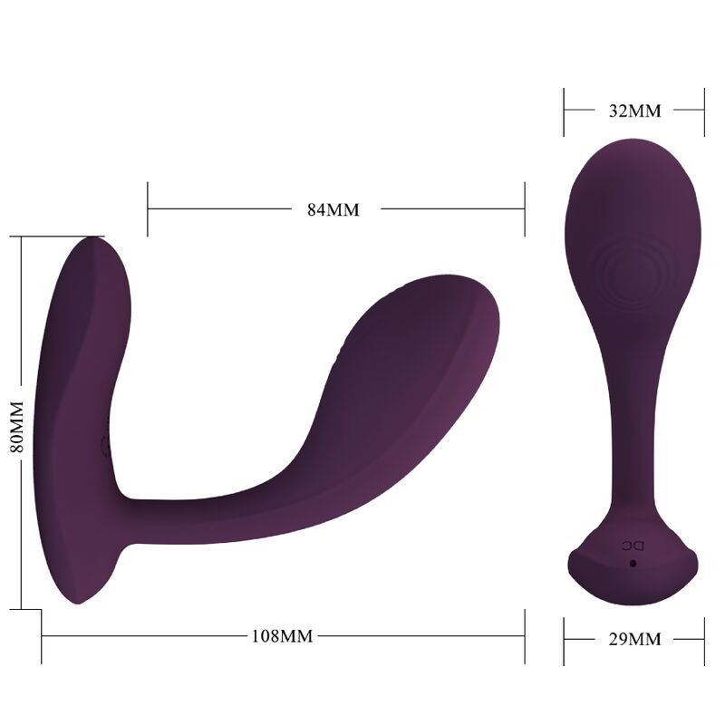 PRETTY LOVE - Baird G-Spot 12 Vibrations Rechargeable Lila APP