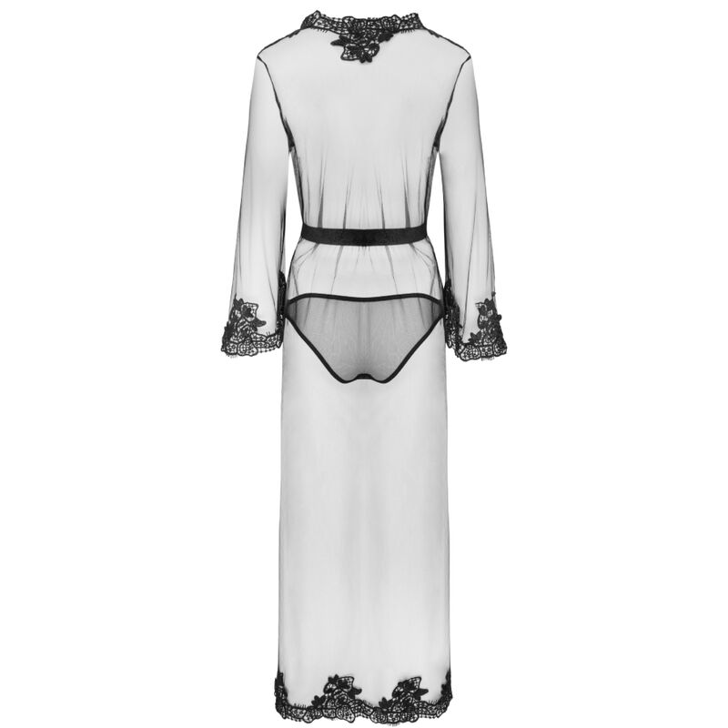 LIVCO CORSETTI FASHION - Nokina Lc Xg055 Dressin G Gown + Panty Black One Size