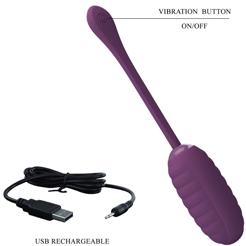 PRETTY LOVE - Casper Paars Oplaadbaar Vibrating Egg