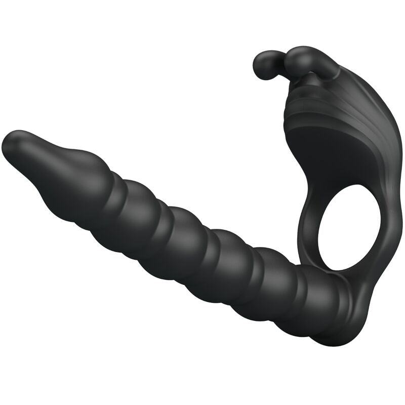 PRETTY LOVE - Blackney Penis Ring With Black Vibrator Plug