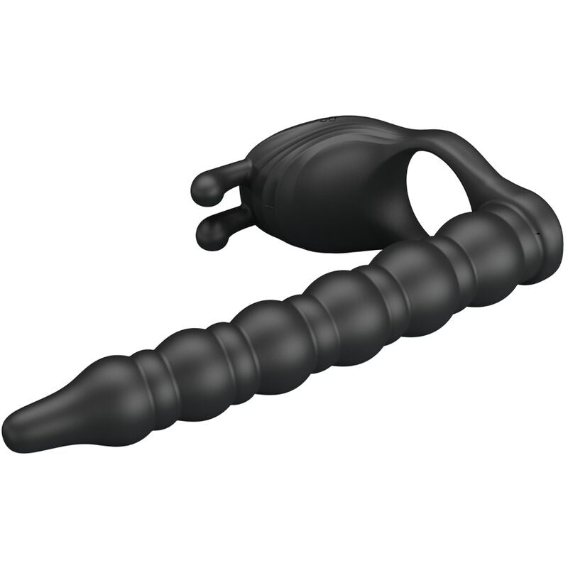 PRETTY LOVE - Blackney Penis Ring With Black Vibrator Plug