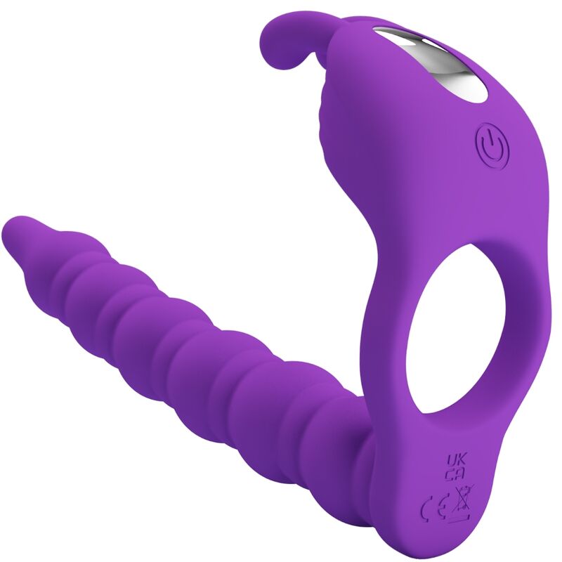 PRETTY LOVE - Blackney Penis Ring With Lila Vibrator Plug