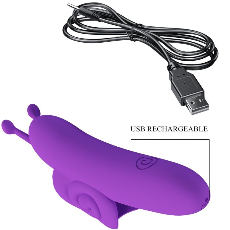 PRETTY LOVE - Snail Powerful Purple Finger Stimulator