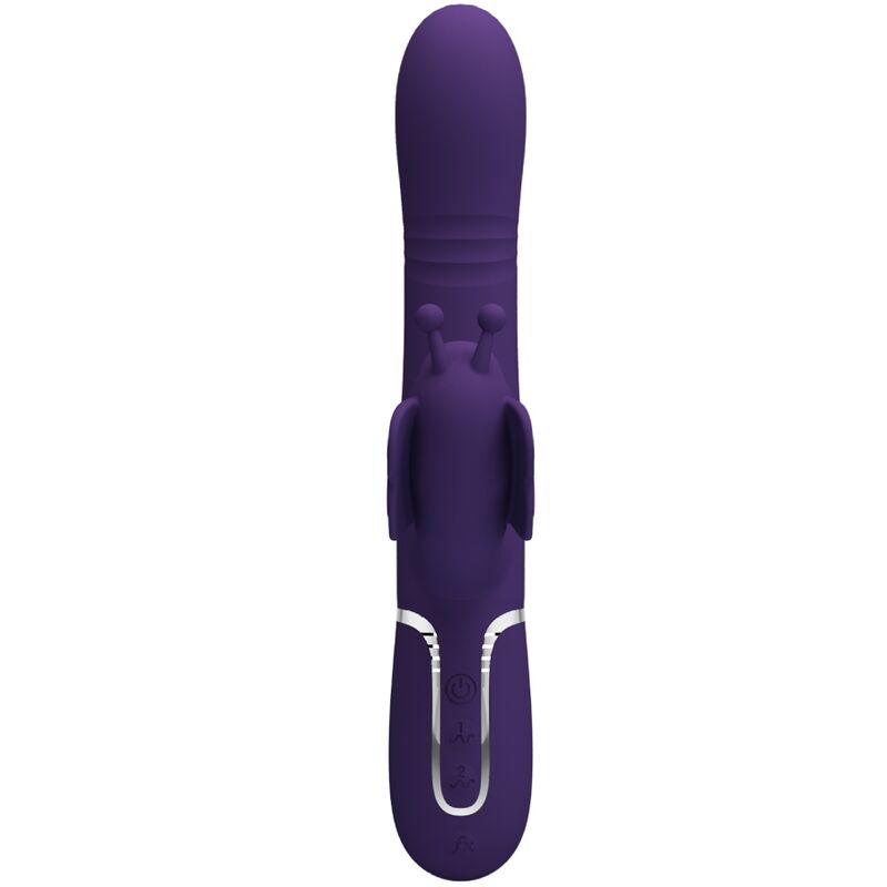 PRETTY LOVE - Multifunction Rabbit Vibrator 4 In 1 Butterfly Purple