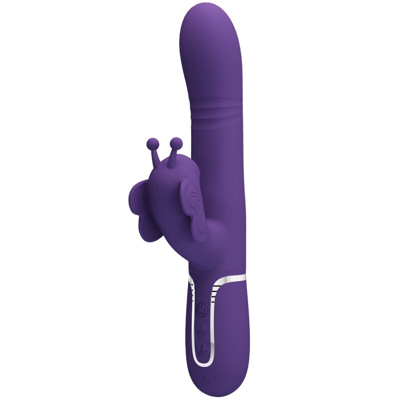 PRETTY LOVE - Multifunction Rabbit Vibrator 4 In 1 Butterfly Purple