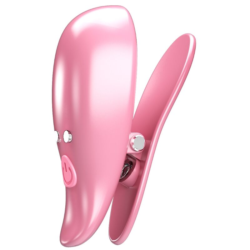 PRETTY LOVE - Leaf Vibrating Nipple Clamps Pink