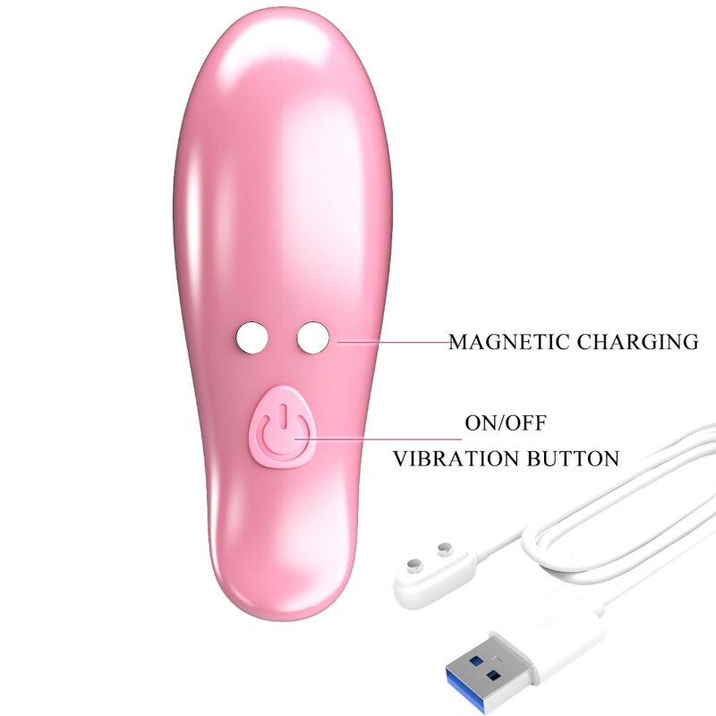 PRETTY LOVE - Leaf Vibrating Nipple Clamps Pink