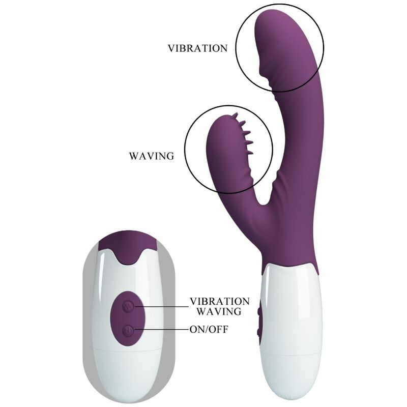 PRETTY LOVE - Andre Rabbit Vibrator & G-Point Stimulator Purple
