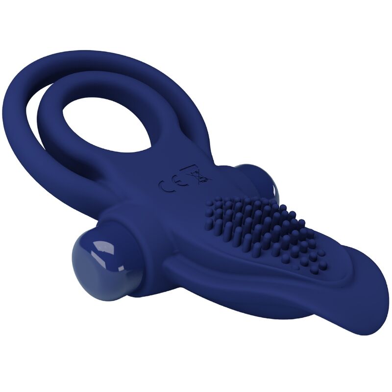PRETTY LOVE - Bronson Double Ring With Vibration Blauw