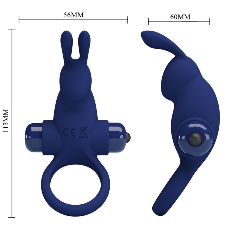 PRETTY LOVE - Jiro Rabbit Ring With Vibration Blue