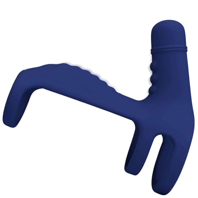 PRETTY LOVE - Elish Vibrating Ring With Extension Blue