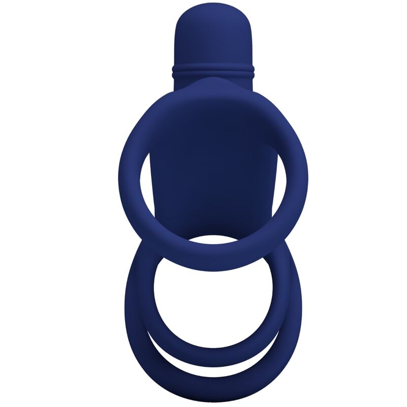PRETTY LOVE - Elish Vibrating Ring With Extension Blue