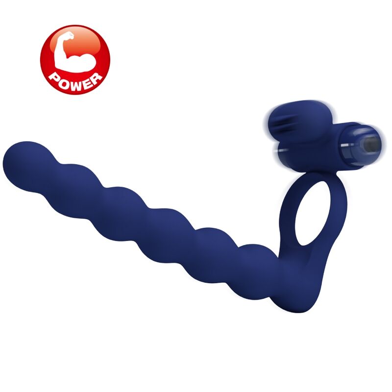 PRETTY LOVE - Ajmal Vibrating Ring With Plug Blauw