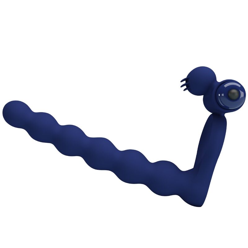 PRETTY LOVE - Ajmal Vibrating Ring With Plug Blauw