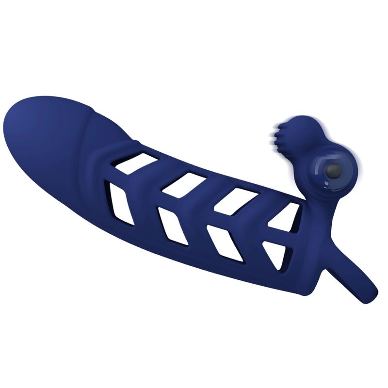 PRETTY LOVE - Altaf Vibrator Ring With Silicone Sheath Blauw