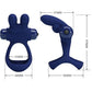 PRETTY LOVE - Francisco Double Vibrating Ring Rabbit Blauw