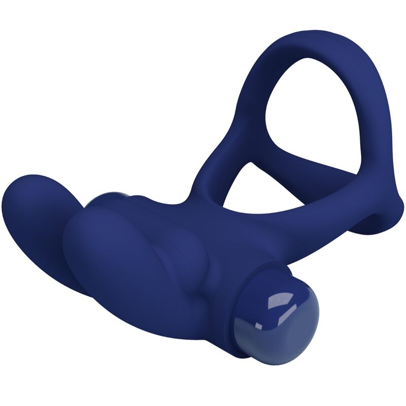 PRETTY LOVE - Francisco Double Vibrating Ring Rabbit Blauw