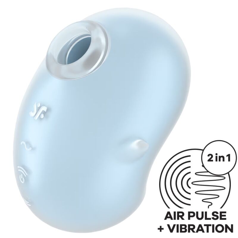 SATISFYER - Cutie Ghost Lay-On Vibrator Light Blauw