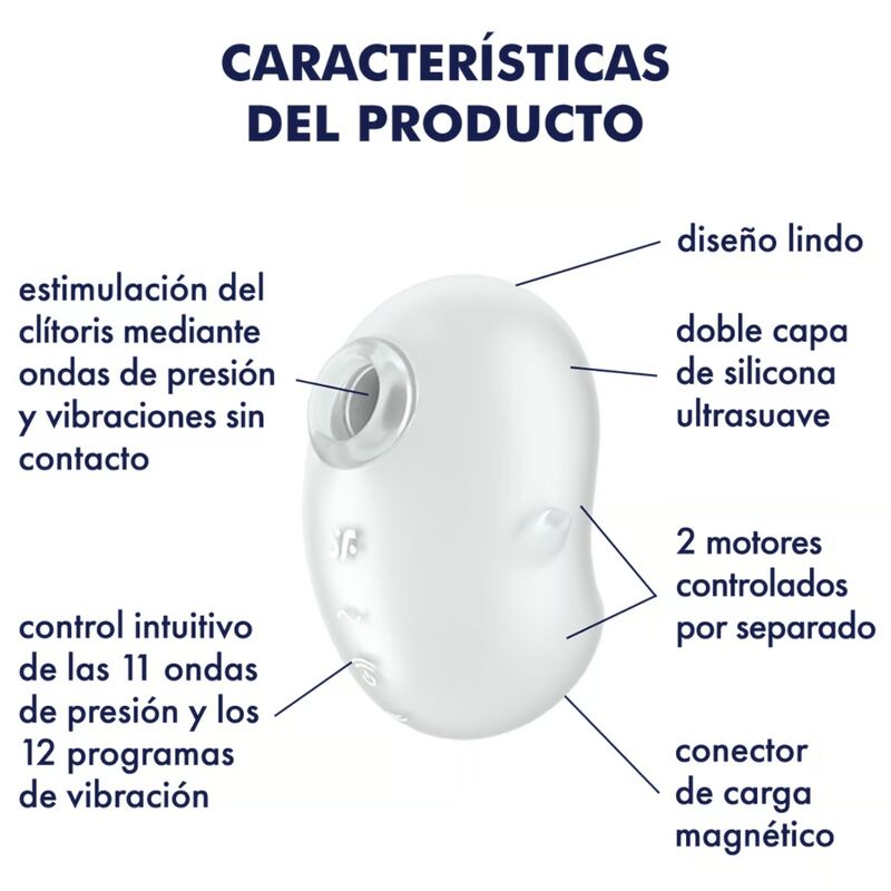 Satisfyer - Schattige Ghost Vibrator Lay-On Wit