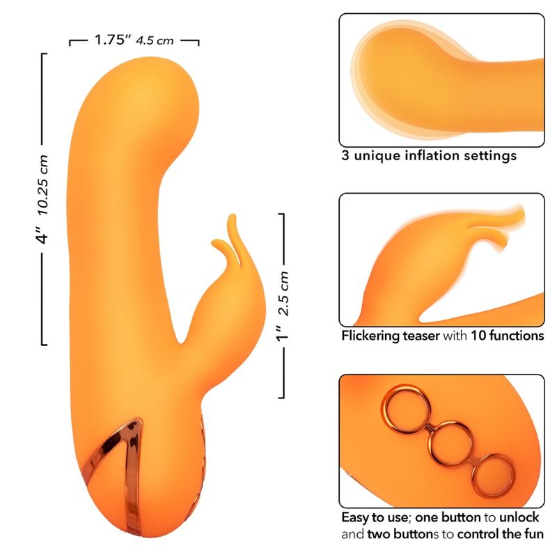 CalExotics - Montecito Muse Vibrator Rabbit Orange By California Dreaming
