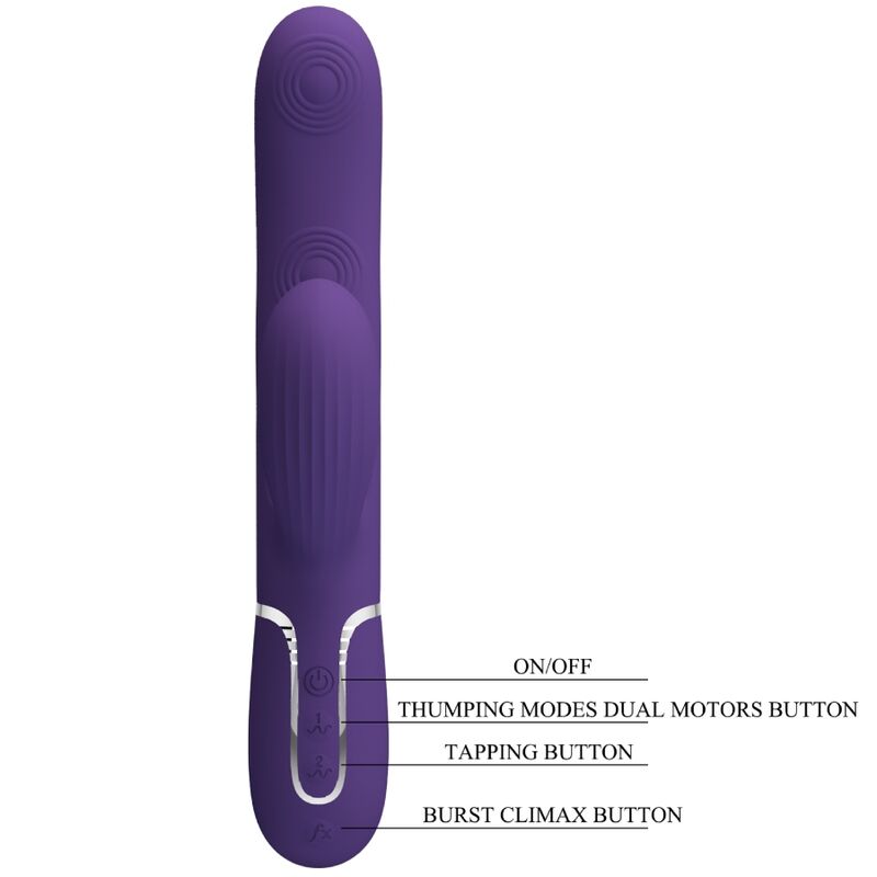 PRETTY LOVE - Perlita G-Spot Vibrator 3 In 1 Multifunction Paars