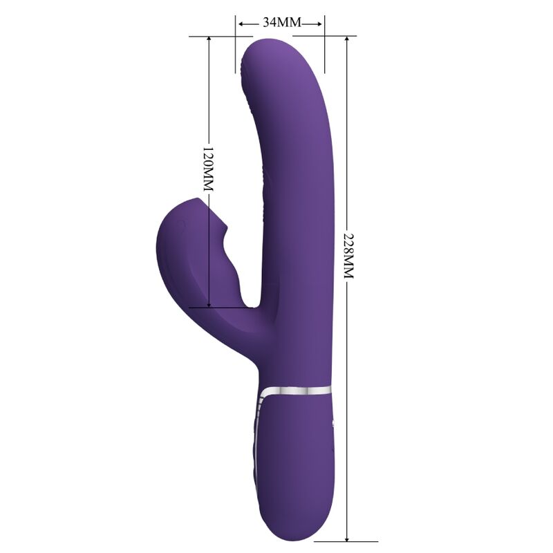 PRETTY LOVE - Perlita G-Spot Vibrator 3 In 1 Multifunction Paars