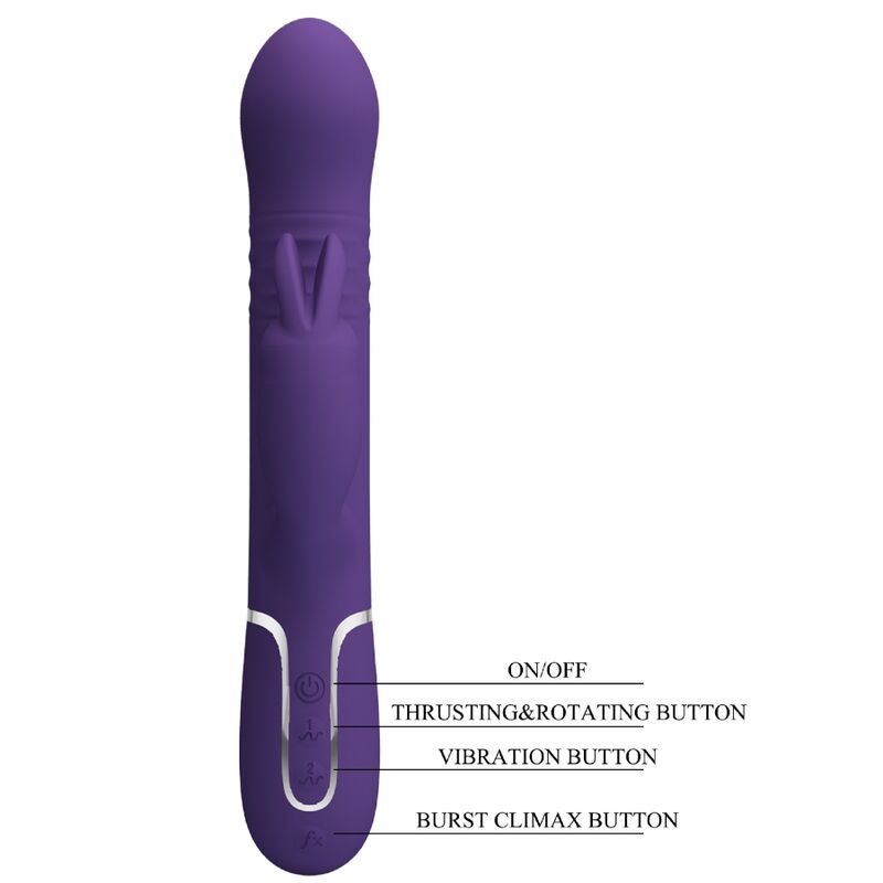 PRETTY LOVE - Coale Rabbit Vibrator 4 In 1 Purple