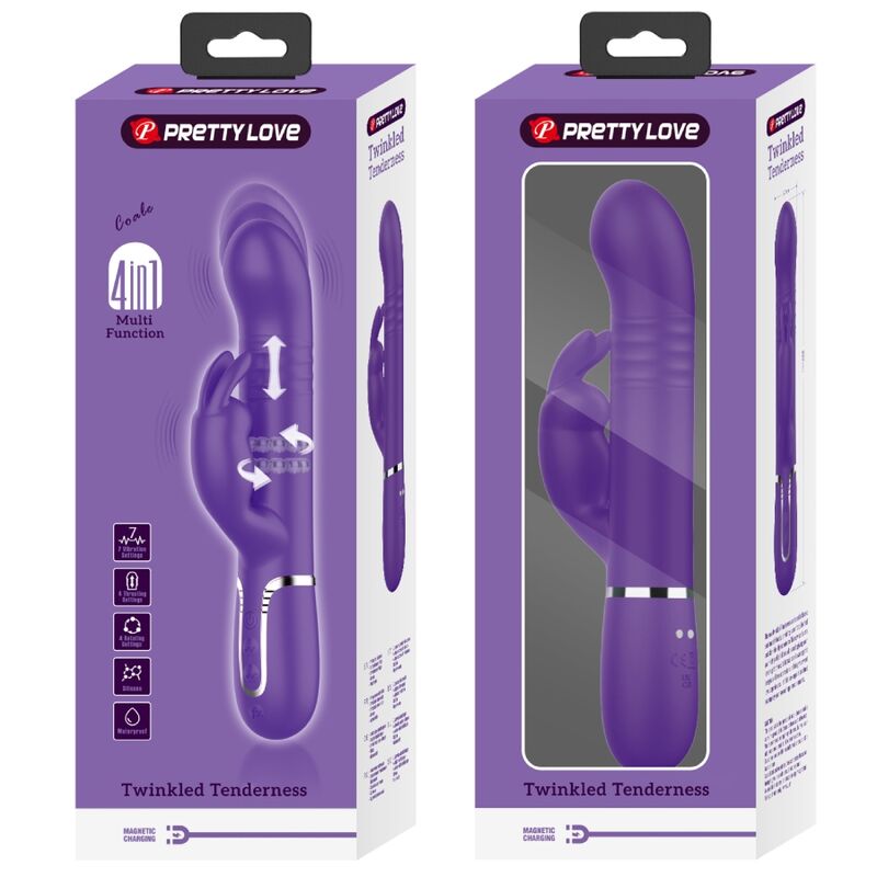 PRETTY LOVE - Coale Rabbit Vibrator 4 In 1 Purple