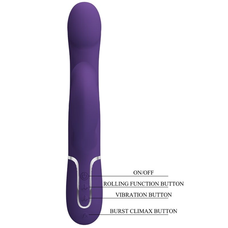 PRETTY LOVE - Zalin Rabbit Vibrator Pearls 4 In 1 Paars