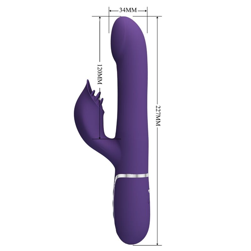 PRETTY LOVE - Zalin Rabbit Vibrator Pearls 4 In 1 Paars