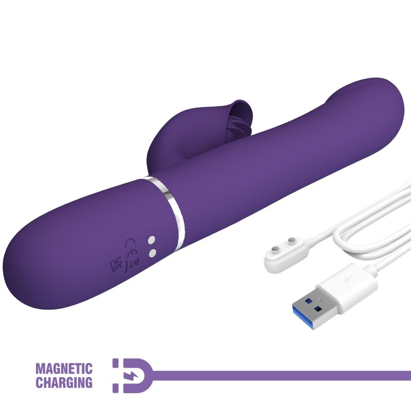 PRETTY LOVE - Zalin Rabbit Vibrator Pearls 4 In 1 Paars