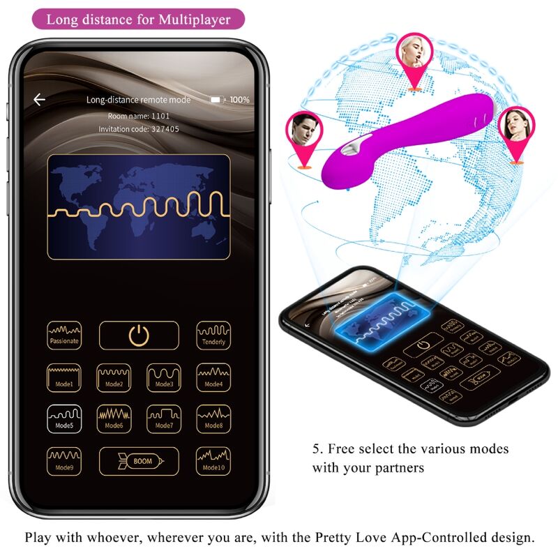 PRETTY LOVE - Hector Electroshock Vibrator Free APP Violet