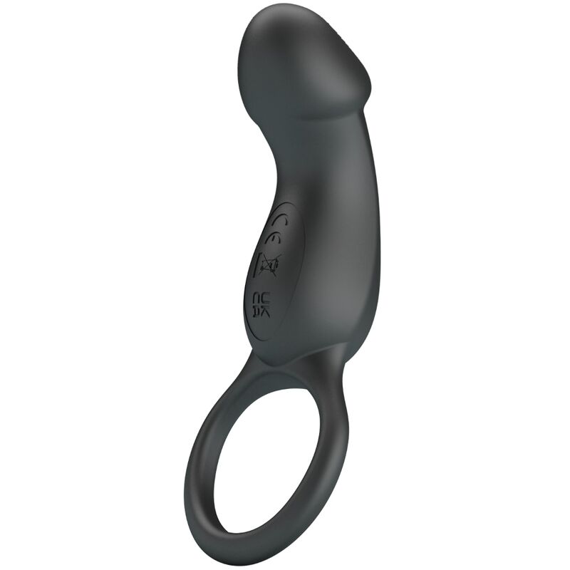 PRETTY LOVE - Trae Vibrating Zwart Ring With Stimulator