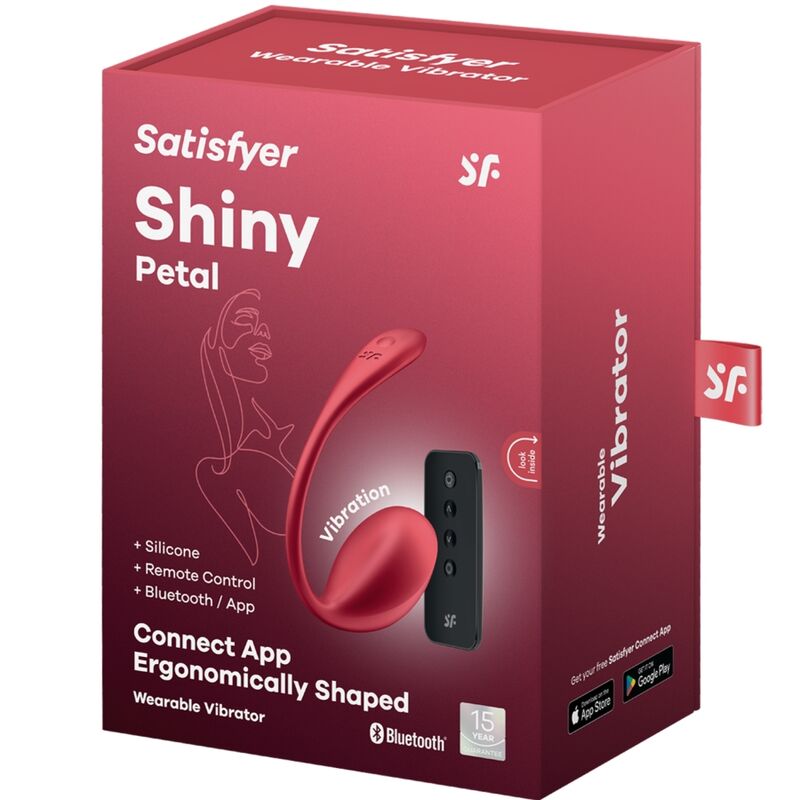 SATISFYER - Shiny Petal G Point Afstandsbediening Stimulator Rood Free APP