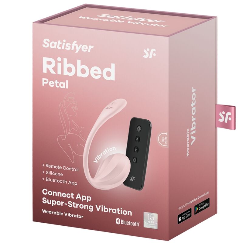 SATISFYER - Ribbed Petal G Point Afstandsbediening Stimulator Rose Free APP