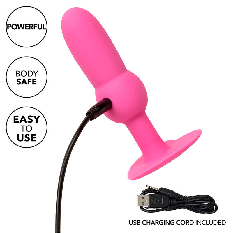 CalExotics - First Time Anal Plug Beaded Probe 10 Vibrations Pink