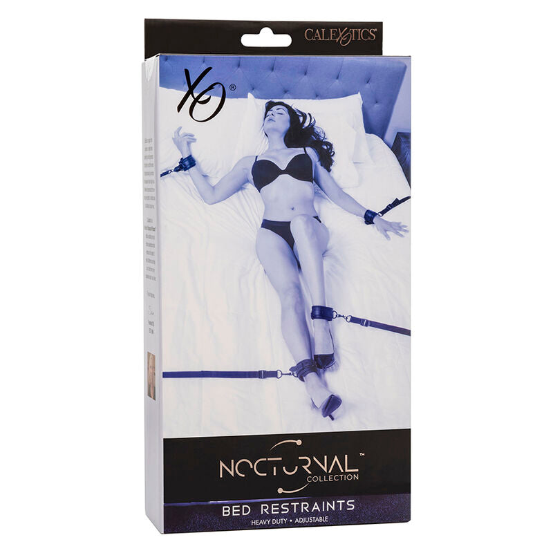 CalExotics - Nocturnal Bed Restraints Leather Adjustable Black