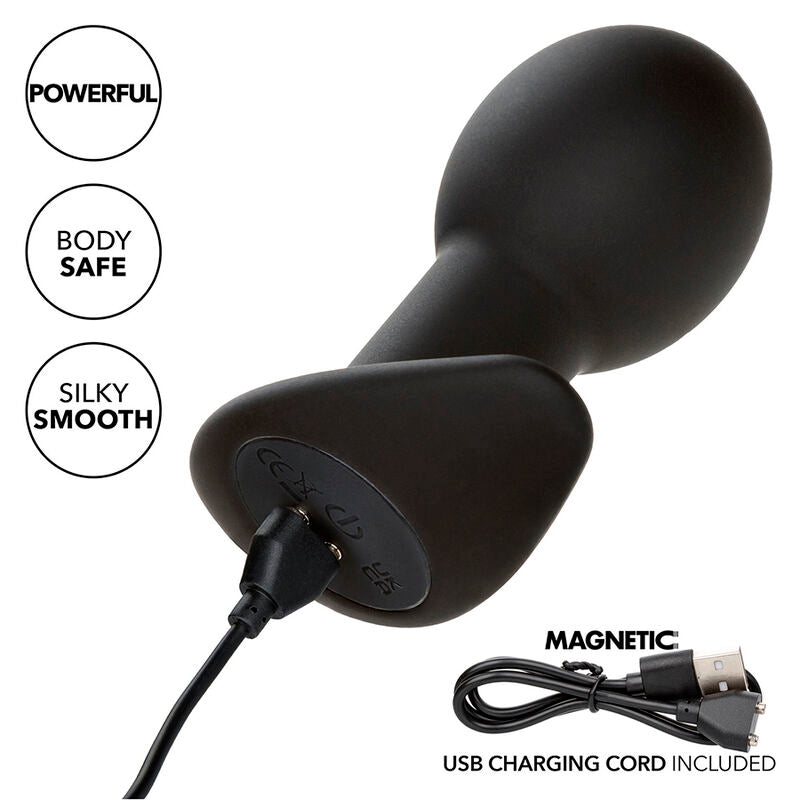 CalExotics - Rock Bottom Anaal Plug 10 Vibraties Siliconen Zwart