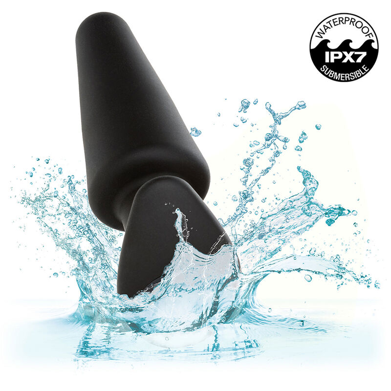 CalExotics - Rock Bottom Tapered Anal Plug 10 Vibraties Siliconen Zwart