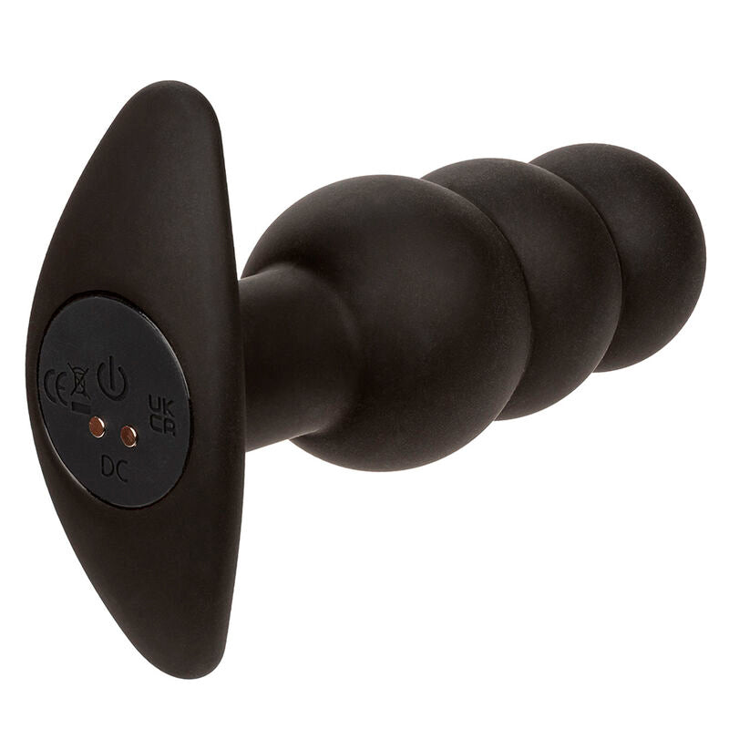 CalExotics - Rock Bottom Anaal Plug Met Kralen 10 Vibraties Siliconen Zwart