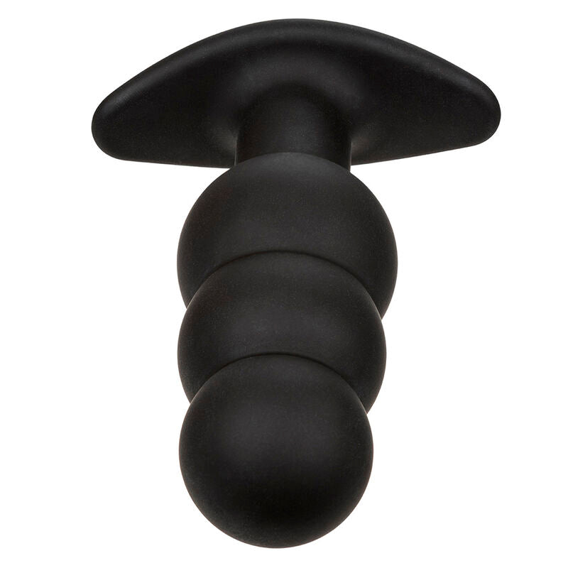 CalExotics - Rock Bottom Anaal Plug Met Kralen 10 Vibraties Siliconen Zwart
