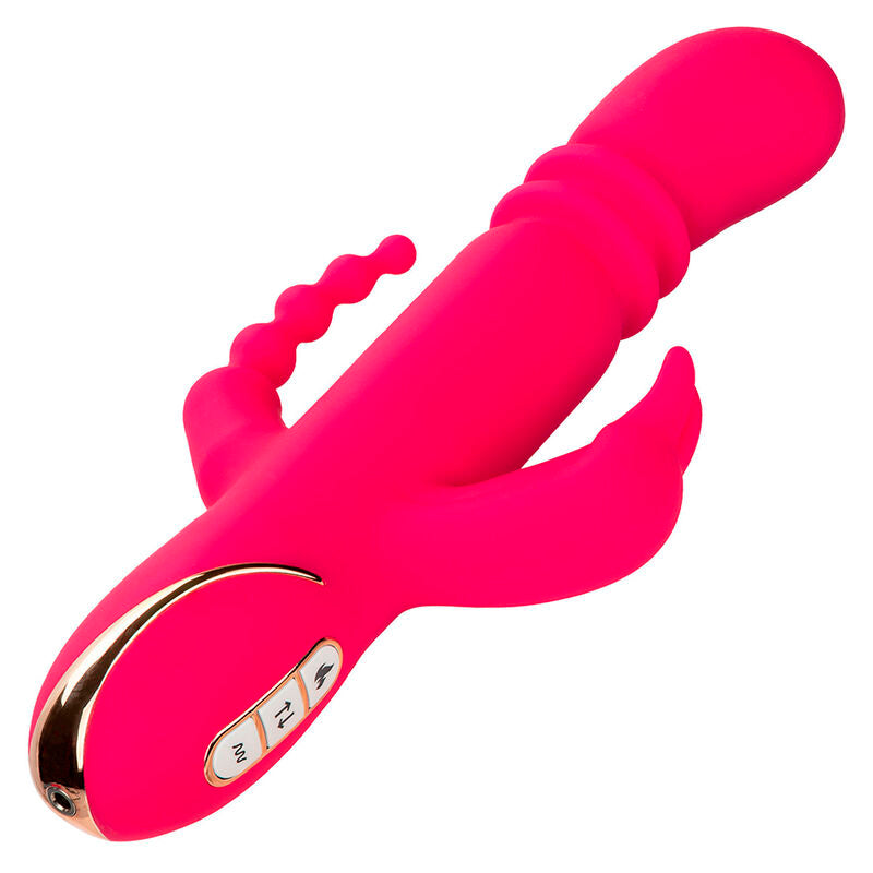 CalExotics - Jack Fantasy Triple Verwarmbare Vibrator Konijn Roze