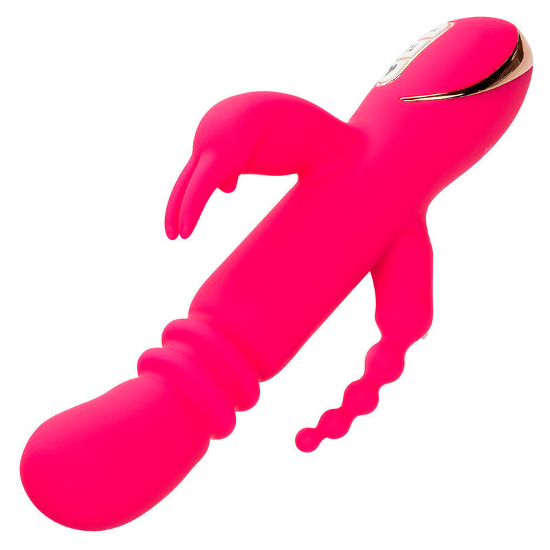 CalExotics - Jack Fantasy Triple Verwarmbare Vibrator Konijn Roze