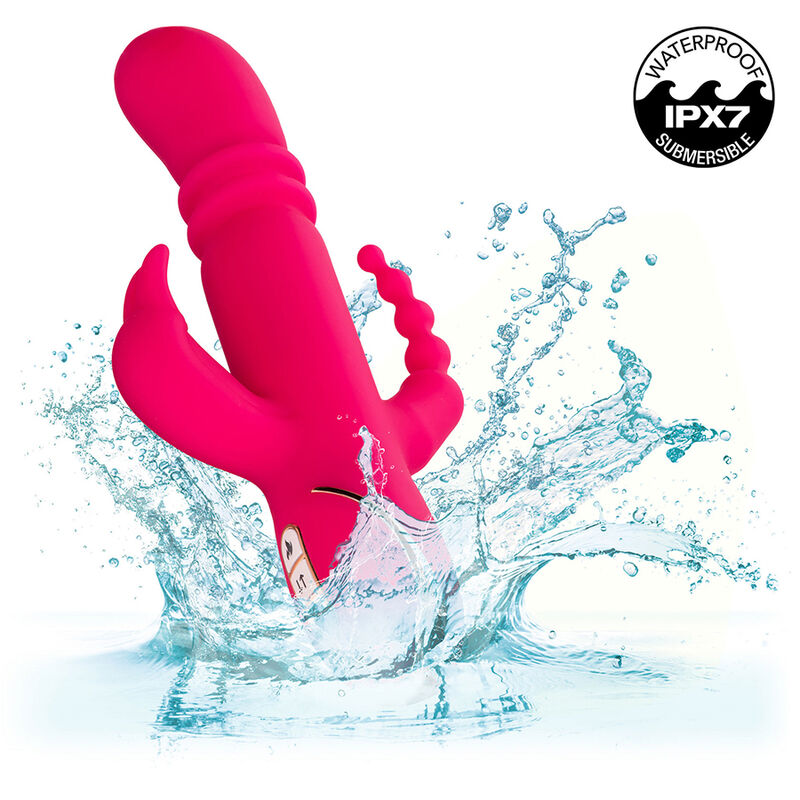 CalExotics - Jack Fantasy Triple Verwarmbare Vibrator Konijn Roze