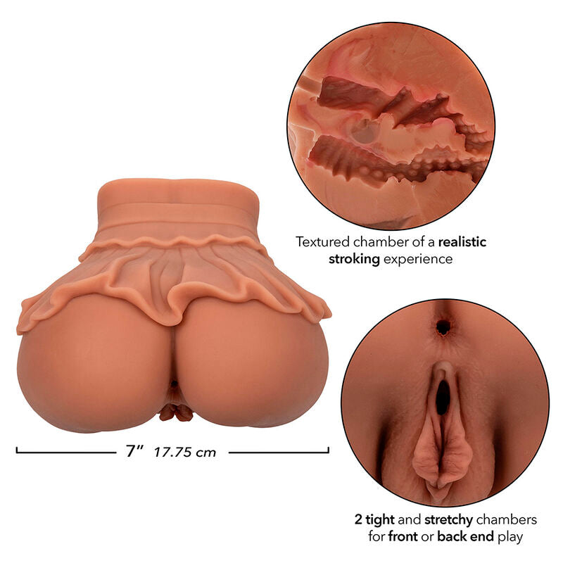CalExotics - the Homecoming Queen Double Realistic Masturbator Caramel