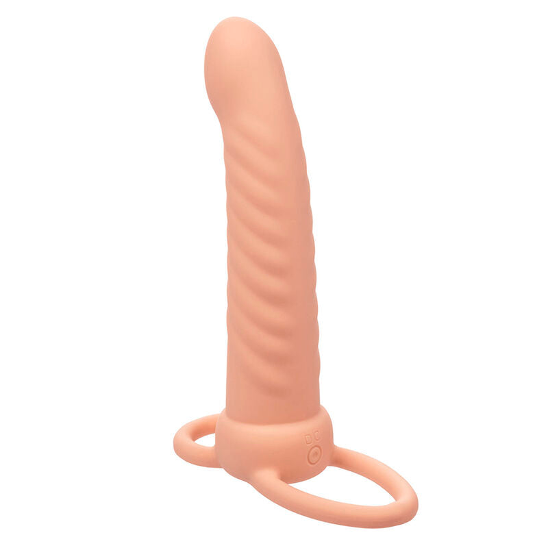 CalExotics - Maxx Dubbel Geribbeld Penetrator 10 Trillingen Natuurlijk