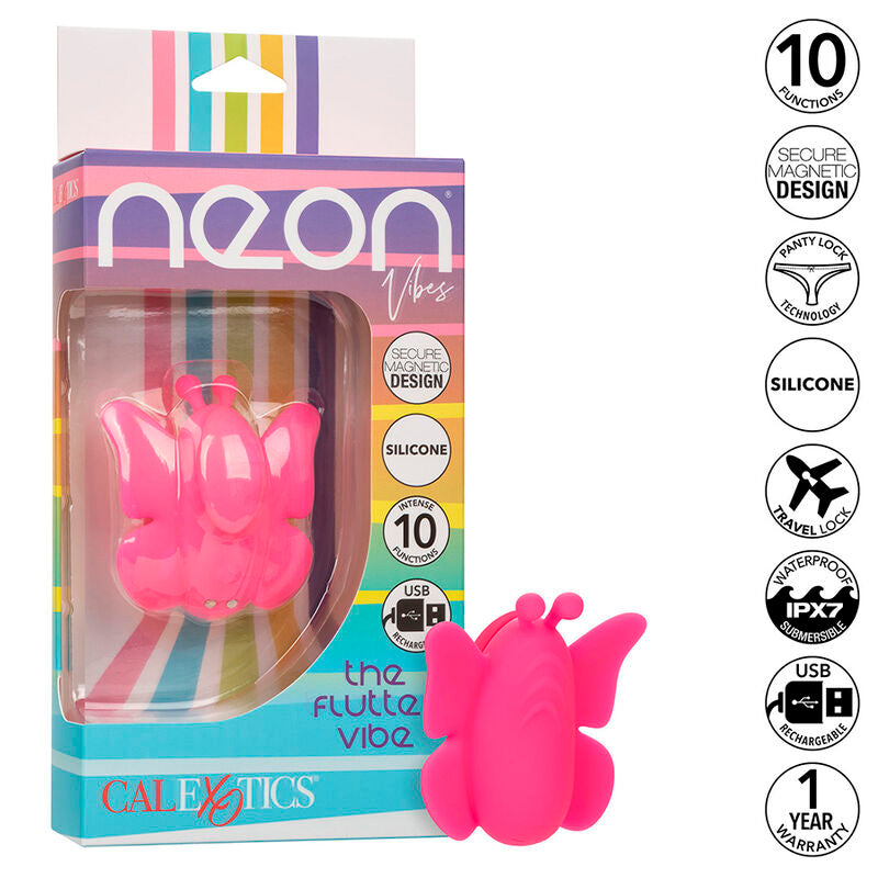 CalExotics - Neon Vibes the Flutter Vibe Stimulator 10 Vibrations Pink